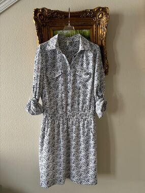 BCBGeneration Blue & White Shirt Dress